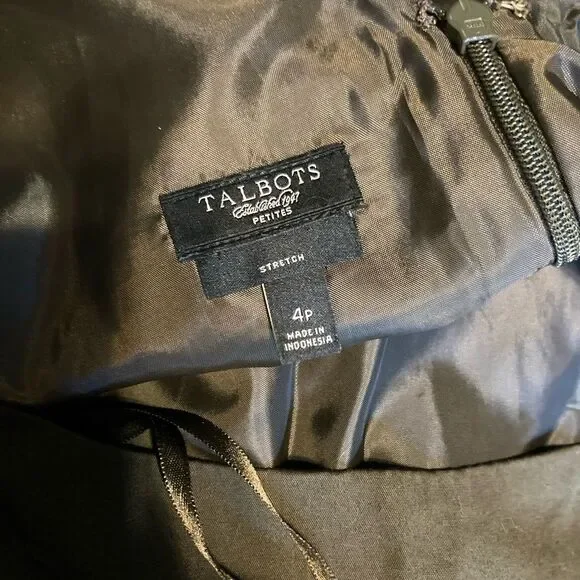 Talbots Petite Olive Green Sleeveless Dress - Picture 2 of 5